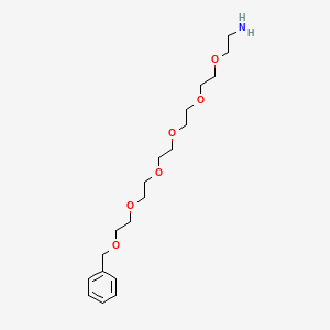molecular formula C19H33NO6 B3161085 Benzyl-PEG6-amine 