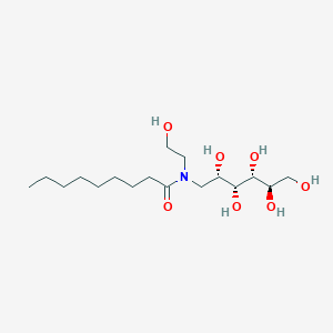 molecular formula C17H35NO7 B3161240 N-(2-hydroxyethyl)-N-[(2S,3R,4R,5R)-2,3,4,5,6-pentahydroxyhexyl]nonanamide CAS No. 869653-90-7