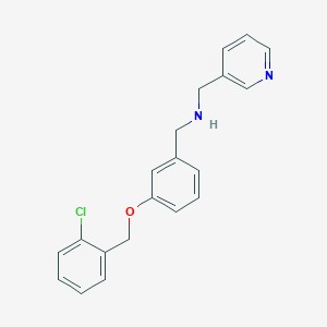 molecular formula C20H19ClN2O B316135 N-{3-[(2-chlorobenzyl)oxy]benzyl}-N-(3-pyridinylmethyl)amine 