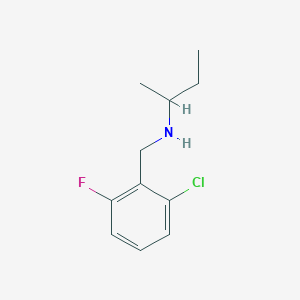 molecular formula C11H15ClFN B3161383 (Butan-2-yl)[(2-chloro-6-fluorophenyl)methyl]amine CAS No. 869945-18-6