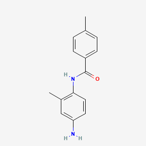 molecular formula C15H16N2O B3161416 N-(4-amino-2-methylphenyl)-4-methylbenzamide CAS No. 869949-14-4