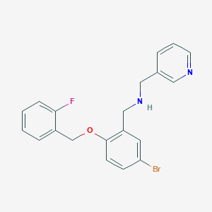molecular formula C20H18BrFN2O B316143 N-{5-bromo-2-[(2-fluorobenzyl)oxy]benzyl}-N-(3-pyridinylmethyl)amine 