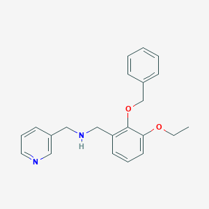 molecular formula C22H24N2O2 B316144 N-[2-(benzyloxy)-3-ethoxybenzyl]-N-(3-pyridinylmethyl)amine 