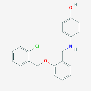 molecular formula C20H18ClNO2 B316150 4-({2-[(2-Chlorobenzyl)oxy]benzyl}amino)phenol 