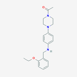 molecular formula C21H27N3O2 B316151 N-[4-(4-acetyl-1-piperazinyl)phenyl]-N-(2-ethoxybenzyl)amine 