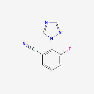 molecular formula C9H5FN4 B3161517 3-fluoro-2-(1H-1,2,4-triazol-1-yl)benzonitrile CAS No. 870562-65-5
