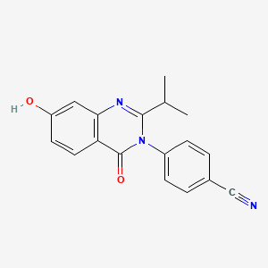 4-(7-Hydroxy-2-isopropyl-4-oxoquinazolin-3(4H)-YL)benzonitrile