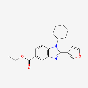 Ethyl 1-cyclohexyl-2-(furan-3-YL)-1H-benzo[D]imidazole-5-carboxylate