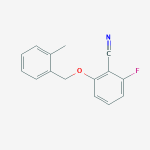 B3161668 2-Fluoro-6-(2-methylbenzyloxy)-benzonitrile CAS No. 872180-45-5