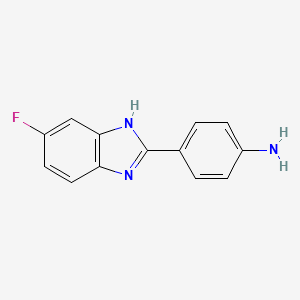 molecular formula C13H10FN3 B3161691 4-(5-fluoro-1H-1,3-benzodiazol-2-yl)aniline CAS No. 872552-44-8