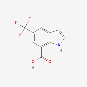 molecular formula C10H6F3NO2 B3162073 5-(trifluoromethyl)-1H-indole-7-carboxylic acid CAS No. 875306-19-7