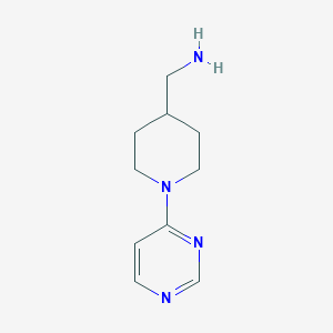 molecular formula C10H16N4 B3162123 [1-(Pyrimidin-4-yl)piperidin-4-yl]methanamine CAS No. 876144-84-2