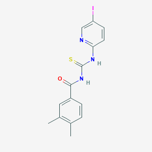 molecular formula C15H14IN3OS B316217 N-[(5-iodopyridin-2-yl)carbamothioyl]-3,4-dimethylbenzamide 