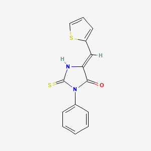 (5Z)-3-phenyl-5-(thiophen-2-ylmethylidene)-2-thioxoimidazolidin-4-one
