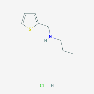 molecular formula C8H14ClNS B3162490 Propyl[(thiophen-2-yl)methyl]amine hydrochloride CAS No. 87869-73-6