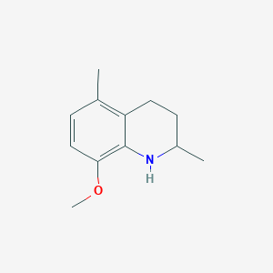 molecular formula C12H17NO B3162626 8-methoxy-2,5-dimethyl-1,2,3,4-tetrahydroquinoline CAS No. 87927-03-5