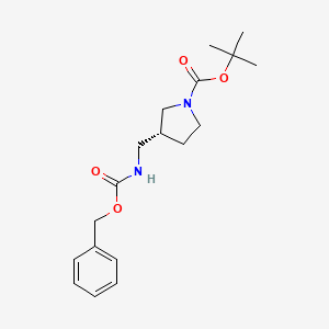 molecular formula C18H26N2O4 B3162637 tert-butyl (3R)-3-({[(benzyloxy)carbonyl]amino}methyl)pyrrolidine-1-carboxylate CAS No. 879275-54-4