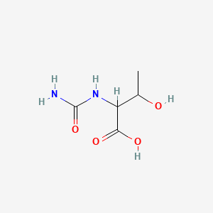 molecular formula C5H10N2O4 B3162663 3-Hydroxy-2-ureido-butyric acid CAS No. 879552-80-4