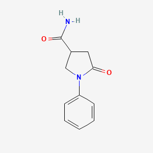 molecular formula C11H12N2O2 B3162671 5-Oxo-1-phenylpyrrolidine-3-carboxamide CAS No. 879581-57-4