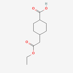 B3162711 trans-4-(2-Ethoxy-2-oxoethyl)cyclohexanecarboxylic acid CAS No. 880104-40-5