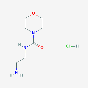 molecular formula C7H16ClN3O2 B3162724 N-(2-AMINOETHYL)MORPHOLINE-4-CARBOXAMIDE HYDROCHLORIDE CAS No. 88017-03-2
