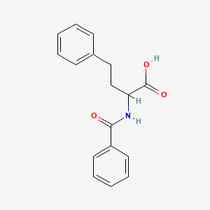 molecular formula C17H17NO3 B3162745 2-Benzoylamino-4-phenyl-butyric acid CAS No. 88058-32-6