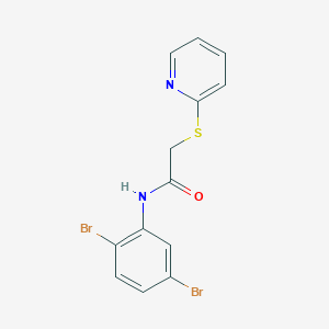 molecular formula C13H10Br2N2OS B3162853 N-(2,5-dibromophenyl)-2-(2-pyridinylsulfanyl)acetamide CAS No. 882081-52-9