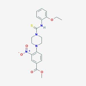 Methyl 4-{4-[(2-ethoxyanilino)carbothioyl]piperazino}-3-nitrobenzenecarboxylate