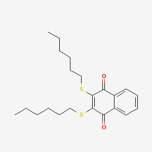 molecular formula C22H30O2S2 B3163089 2,3-Bis(n-hexylthio)-1,4-naphthalenedione CAS No. 883516-16-3