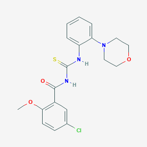 molecular formula C19H20ClN3O3S B316311 N-(5-chloro-2-methoxybenzoyl)-N'-(2-morpholin-4-ylphenyl)thiourea 