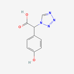 molecular formula C9H8N4O3 B3163314 (4-Hydroxy-phenyl)-tetrazol-1-yl-acetic acid CAS No. 883543-30-4