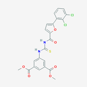 molecular formula C22H16Cl2N2O6S B316335 Dimethyl 5-[({[5-(2,3-dichlorophenyl)-2-furoyl]amino}carbothioyl)amino]isophthalate 