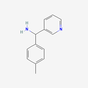 molecular formula C13H14N2 B3163379 C-Pyridin-3-yl-C-p-tolyl-methylamine CAS No. 883546-81-4