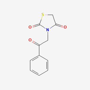 molecular formula C11H9NO3S B3163518 3-(2-Oxo-2-phenylethyl)-1,3-thiazolidine-2,4-dione CAS No. 88419-01-6