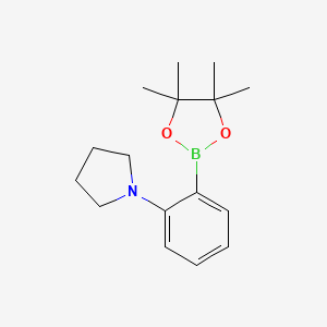 molecular formula C16H24BNO2 B3163545 1-(2-(4,4,5,5-Tetramethyl-1,3,2-dioxaborolan-2-yl)phenyl)pyrrolidine CAS No. 884507-21-5
