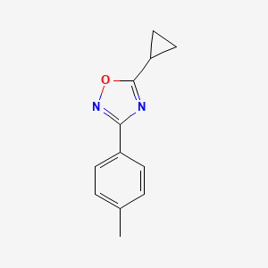 molecular formula C12H12N2O B3163566 5-Cyclopropyl-3-(4-methylphenyl)-1,2,4-oxadiazole CAS No. 884635-91-0
