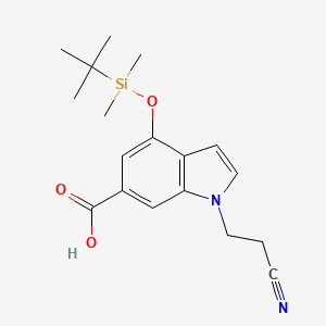 4-(tert-Butyldimethylsilanyloxy)-1-(2-cyanoethyl)-1H-indole-6-carboxylic acid