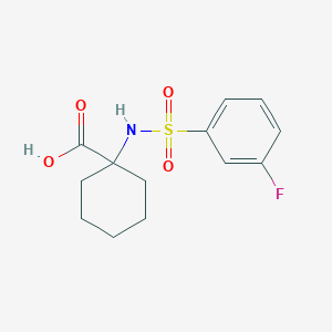molecular formula C13H16FNO4S B3163637 1-((3-fluorophenyl)sulfonamido)cyclohexane-1-carboxylic acid CAS No. 885269-11-4
