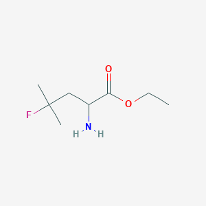molecular formula C8H16FNO2 B3163696 Ethyl 2-amino-4-fluoro-4-methylpentanoate CAS No. 885498-60-2