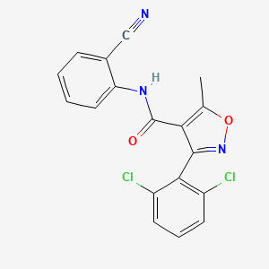 N-(2-cyanophenyl)-3-(2,6-dichlorophenyl)-5-methyl-1,2-oxazole-4-carboxamide
