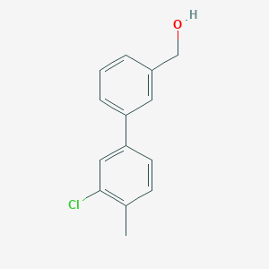molecular formula C14H13ClO B3163802 (3'-Chloro-4'-methyl-[1,1'-biphenyl]-3-yl)methanol CAS No. 885963-16-6