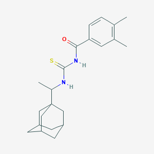 molecular formula C22H30N2OS B316381 N-[1-(1-adamantyl)ethyl]-N'-(3,4-dimethylbenzoyl)thiourea 