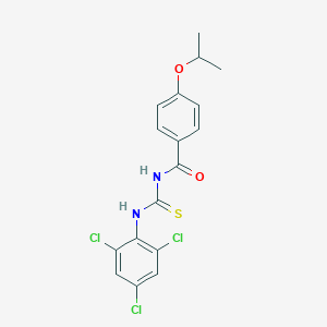 molecular formula C17H15Cl3N2O2S B316396 N-(4-isopropoxybenzoyl)-N'-(2,4,6-trichlorophenyl)thiourea 