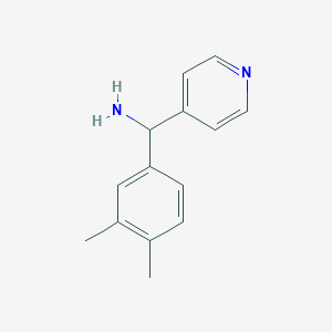 molecular formula C14H16N2 B3164161 C-(3,4-Dimethyl-phenyl)-C-pyridin-4-yl-methylamine CAS No. 889939-64-4