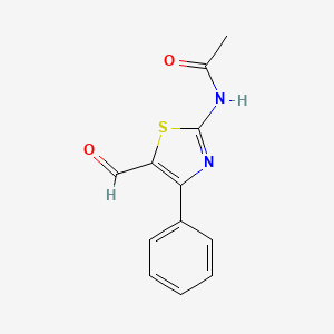 molecular formula C12H10N2O2S B3164276 N-(5-Formyl-4-phenyl-1,3-thiazol-2-yl)acetamide CAS No. 89021-12-5