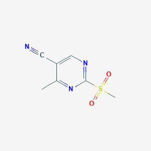 5-Pyrimidinecarbonitrile, 4-methyl-2-(methylsulfonyl)-