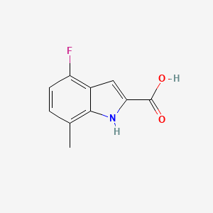 molecular formula C10H8FNO2 B3164335 4-fluoro-7-methyl-1H-indole-2-carboxylic Acid CAS No. 891724-25-7