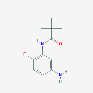 molecular formula C11H15FN2O B3164346 N-(5-Amino-2-fluorophenyl)-2,2-dimethylpropanamide CAS No. 891855-90-6