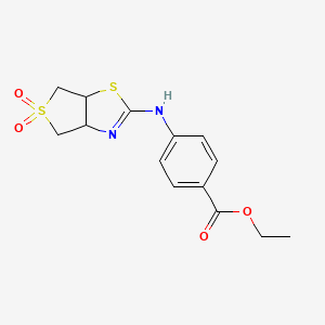 Ethyl 4-[(5,5-dioxido-3a,4,6,6a-tetrahydrothieno[3,4-d][1,3]thiazol-2-yl)amino]benzoate