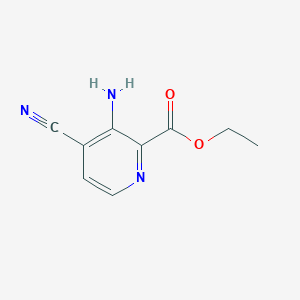 molecular formula C9H9N3O2 B3164376 Ethyl 3-amino-4-cyanopicolinate CAS No. 89241-94-1